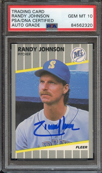 1989 FLEER UPDATE U59 SIGNED RANDY JOHNSON PSA/DNA AUTO 10