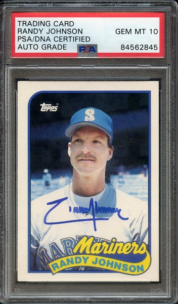 1989 TOPPS TRADED 57T SIGNED RANDY JOHNSON PSA/DNA AUTO 10