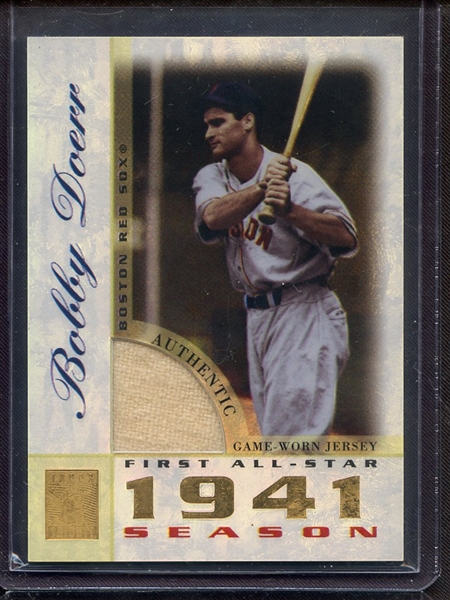 2003 TOPPS TRIBUTE BOBBY DOERR GAME USED JERSEY