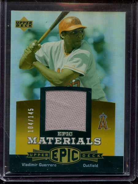 2006 UPPER DECK EPIC MATERIALS VLADIMIR GUERRERO GAME USED JERSEY 104/145