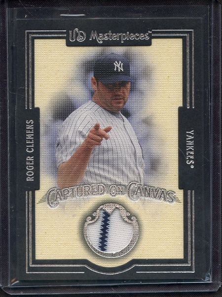 2007 UPPER DECK MASTERPIECES ROGER CLEMENS GAME USED JERSEY