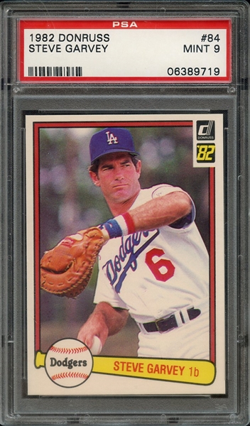 1982 DONRUSS 84 STEVE GARVEY PSA MINT 9