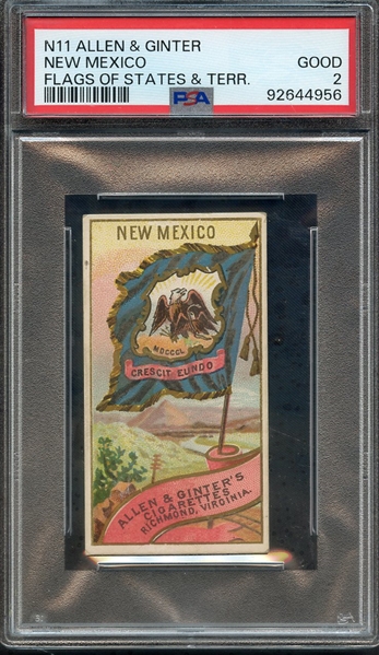 1888 N11 ALLEN & GINTER FLAGS OF THE STATES & TERRITORIES NEW MEXICO FLAGS OF STATES & TERR. PSA GOOD 2