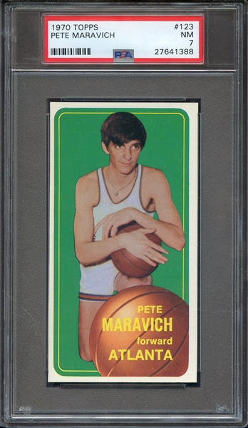 1970 TOPPS 123 PETE MARAVICH PSA NM 7