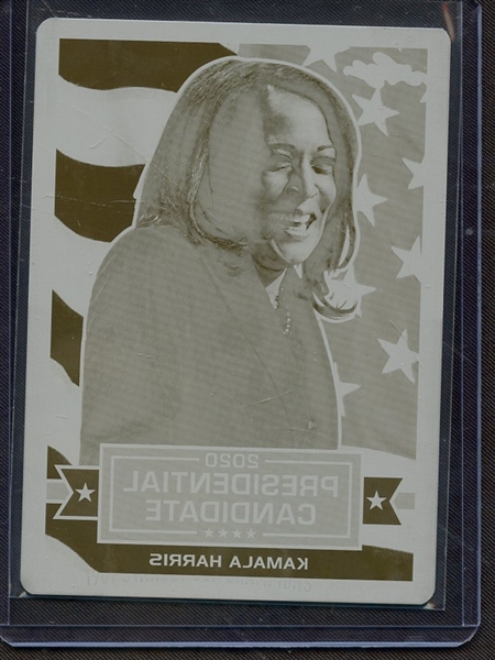 2019 LEAF 2020 PRESIDENTIAL CANDIDATE YELLOW PRINT PLATE KAMALA HARRIS 1/1