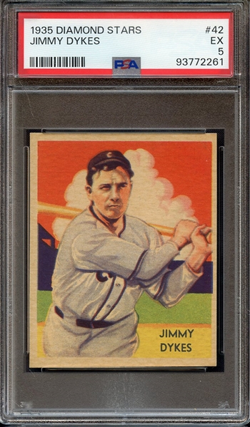 1935 DIAMOND STARS 42 JIMMY DYKES PSA EX 5