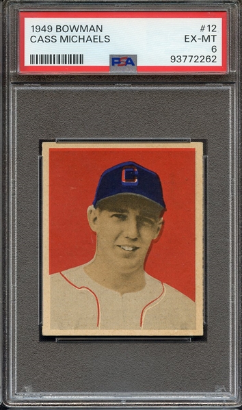 1949 BOWMAN 12 CASS MICHAELS PSA EX-MT 6