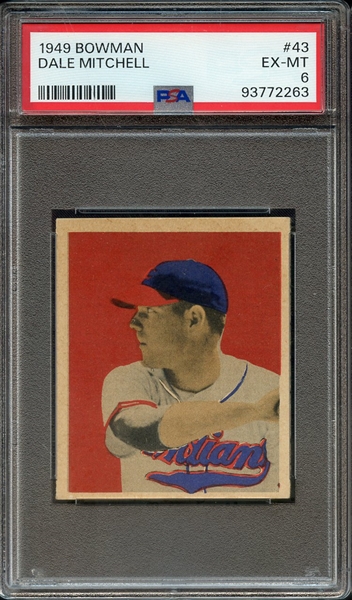 1949 BOWMAN 43 DALE MITCHELL PSA EX-MT 6