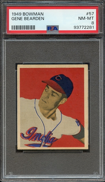 1949 BOWMAN 57 GENE BEARDEN PSA NM-MT 8