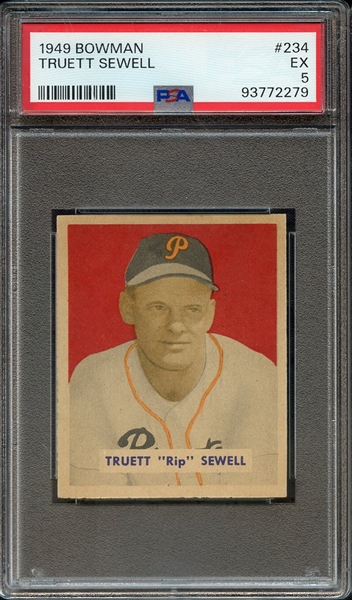 1949 BOWMAN 234 TRUETT SEWELL PSA EX 5