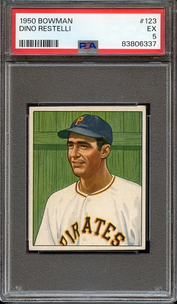 1950 BOWMAN 123 DINO RESTELLI PSA EX 5