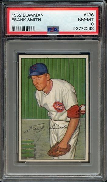 1952 BOWMAN 186 FRANK SMITH PSA NM-MT 8