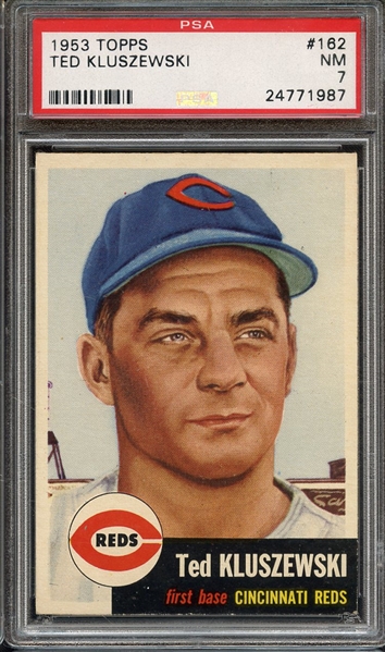 1953 TOPPS 162 TED KLUSZEWSKI PSA NM 7