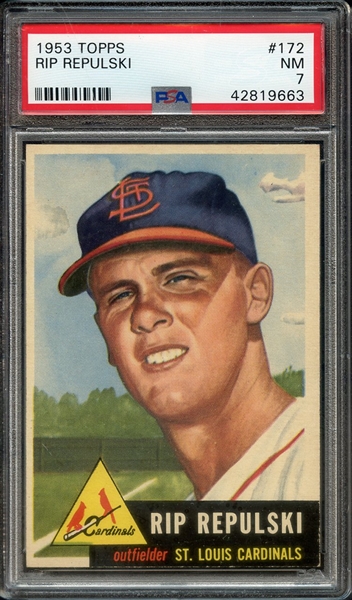 1953 TOPPS 172 RIP REPULSKI PSA NM 7