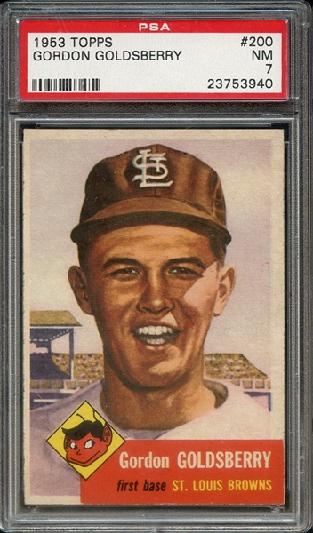 1953 TOPPS 200 GORDON GOLDSBERRY PSA NM 7