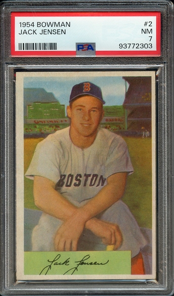 1954 BOWMAN 2 JACK JENSEN PSA NM 7