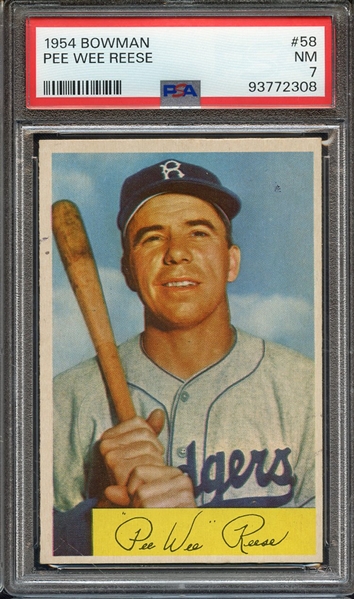 1954 BOWMAN 58 PEE WEE REESE PSA NM 7