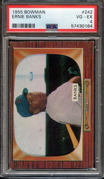 1955 BOWMAN 242 ERNIE BANKS PSA VG-EX 4