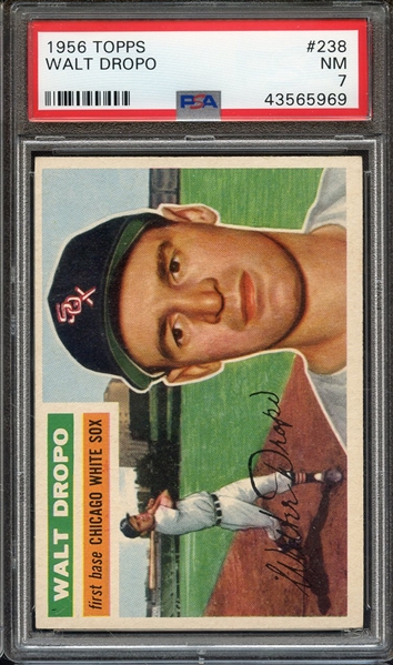 1956 TOPPS 238 WALT DROPO PSA NM 7