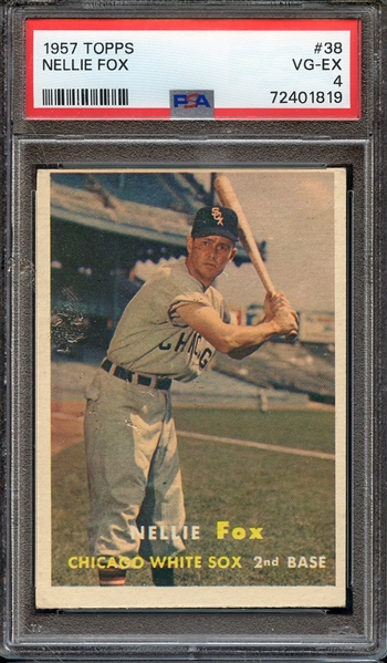 1957 TOPPS 38 NELLIE FOX PSA VG-EX 4