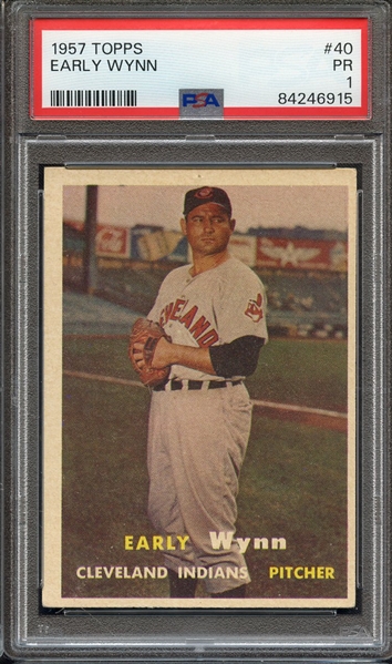 1957 TOPPS 40 EARLY WYNN PSA PR 1