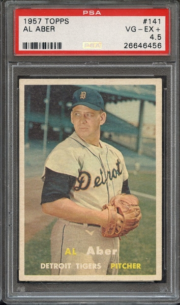 1957 TOPPS 141 AL ABER PSA VG-EX+ 4.5