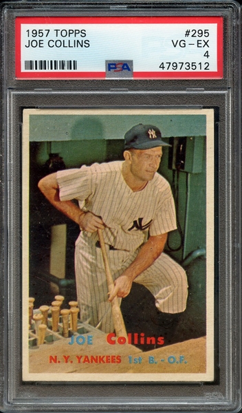 1957 TOPPS 295 JOE COLLINS PSA VG-EX 4