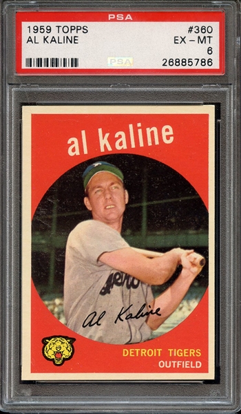 1959 TOPPS 360 AL KALINE PSA EX-MT 6