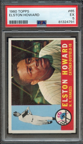 1960 TOPPS 65 ELSTON HOWARD PSA EX 5