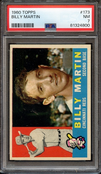 1960 TOPPS 173 BILLY MARTIN PSA NM 7