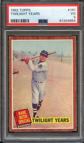 1962 TOPPS 141 TWILIGHT YEARS PSA VG 3