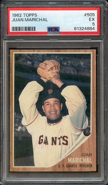 1962 TOPPS 505 JUAN MARICHAL PSA EX 5