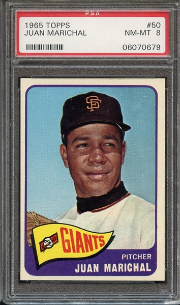 1965 TOPPS 50 JUAN MARICHAL PSA NM-MT 8