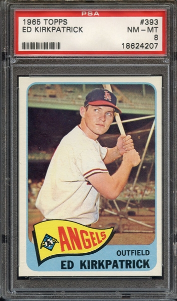 1965 TOPPS 393 ED KIRKPATRICK PSA NM-MT 8