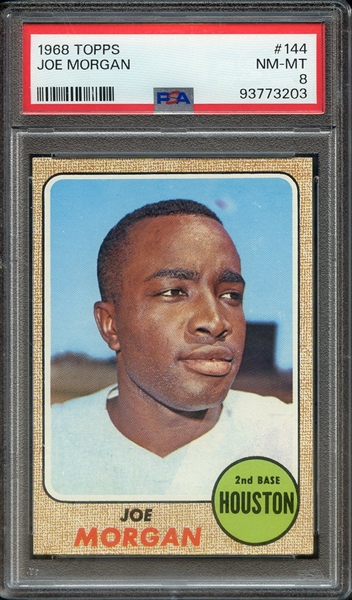 1968 TOPPS 144 JOE MORGAN PSA NM-MT 8