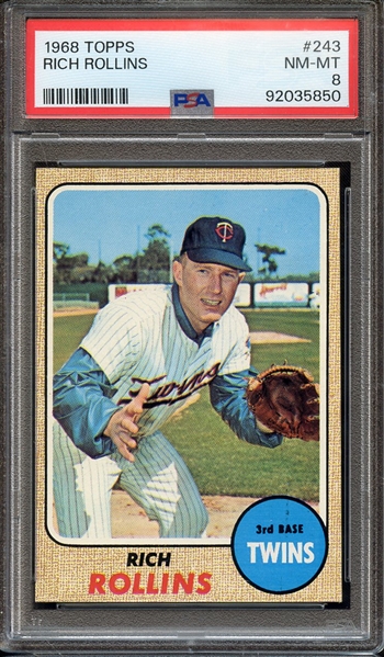 1968 TOPPS 243 RICH ROLLINS PSA NM-MT 8