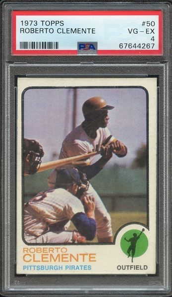 1973 TOPPS 50 ROBERTO CLEMENTE PSA VG-EX 4