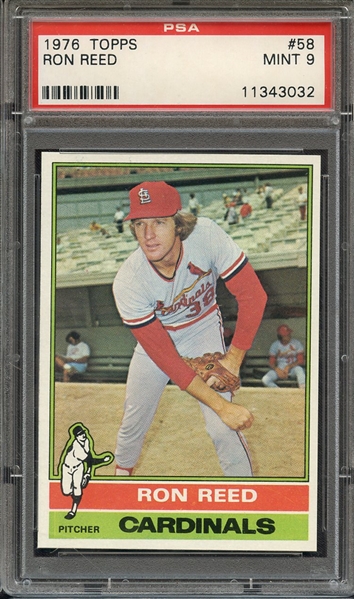 1976 TOPPS 58 RON REED PSA MINT 9