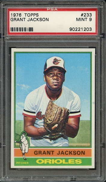 1976 TOPPS 233 GRANT JACKSON PSA MINT 9