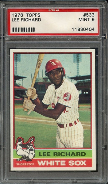 1976 TOPPS 533 LEE RICHARD PSA MINT 9