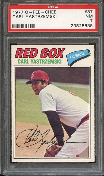 1977 O-PEE-CHEE 37 CARL YASTRZEMSKI PSA NM 7