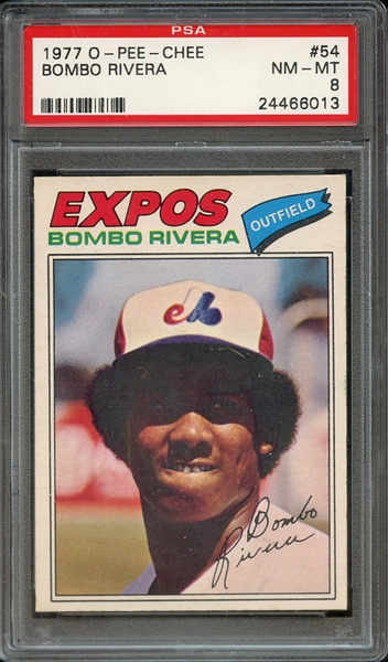 1977 O-PEE-CHEE 54 BOMBO RIVERA PSA NM-MT 8