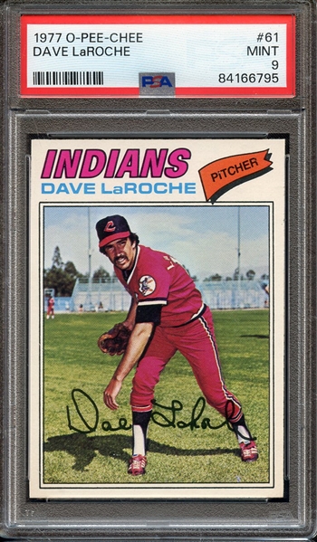 1977 O-PEE-CHEE 61 DAVE LaROCHE PSA MINT 9