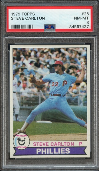 1979 TOPPS 25 STEVE CARLTON PSA NM-MT 8