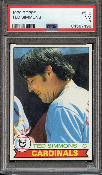 1979 TOPPS 510 TED SIMMONS PSA NM 7