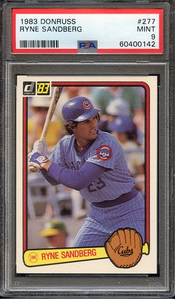 1983 DONRUSS 277 RYNE SANDBERG PSA MINT 9