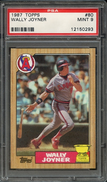 1987 TOPPS 80 WALLY JOYNER PSA MINT 9