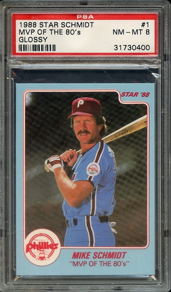 1988 STAR SCHMIDT 1 MVP OF THE 80's GLOSSY PSA NM-MT 8