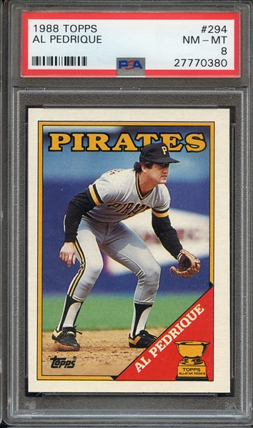 1988 TOPPS 294 AL PEDRIQUE PSA NM-MT 8