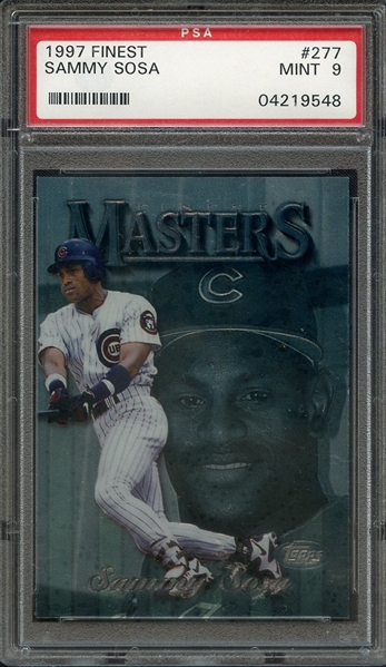 1997 FINEST 277 SAMMY SOSA PSA MINT 9